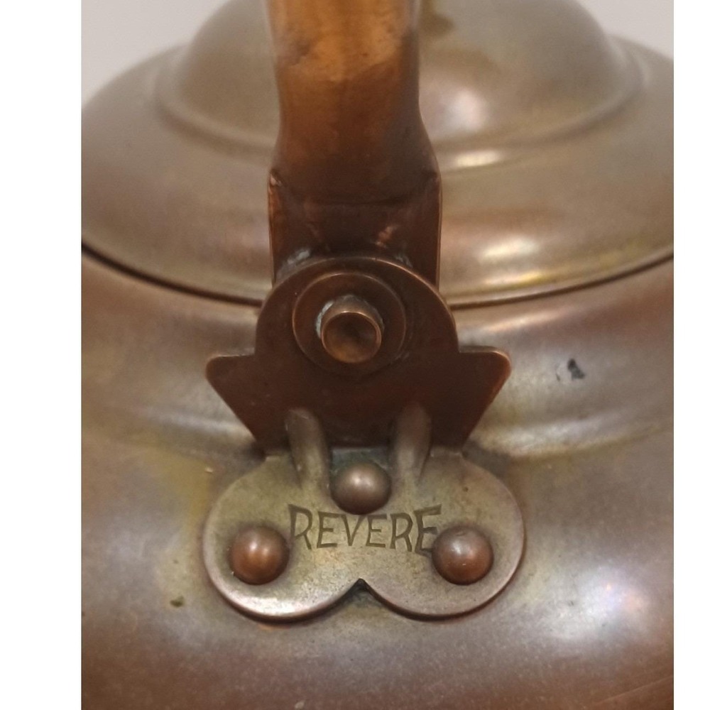 Antique Copper Tea Kettle Large Tea Pot 5 Liter Vintage Teapot 1910–1930 Revere - Picture 2 of 12